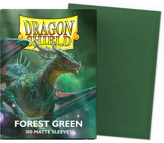 Dragon Shield Matte Forest Green — 100 Fundas